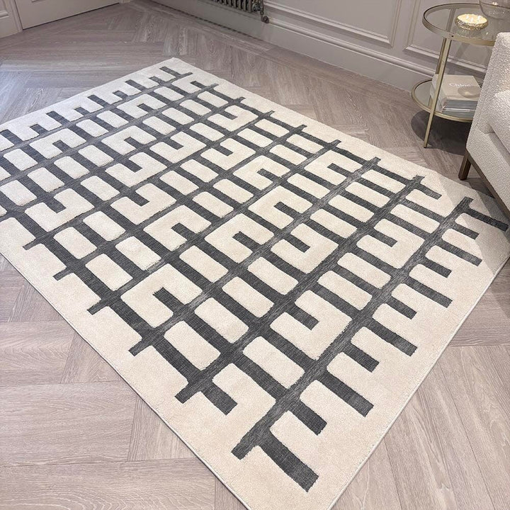 Ex-Display Westborne Cream & Black Patterned Rug -120X170cm Textiles 