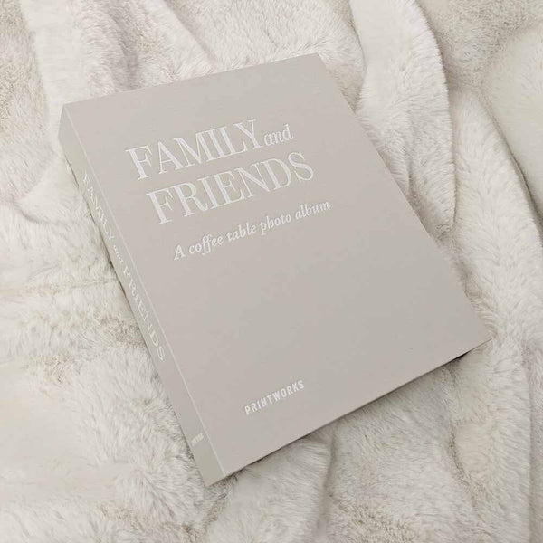 Family and Friends' Grey & White Coffee Table Photo Album Accessories 