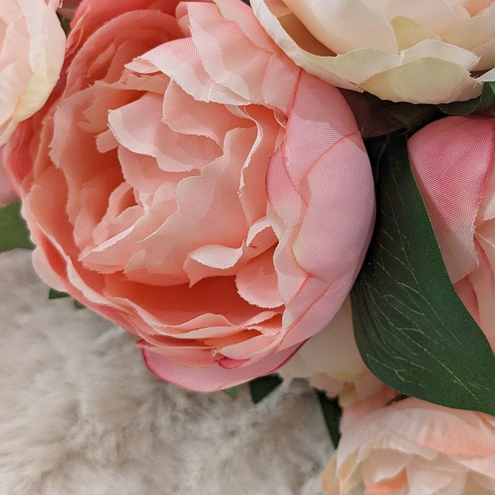 Faux Blush Pink Peony Bunch of Florals Accessories 