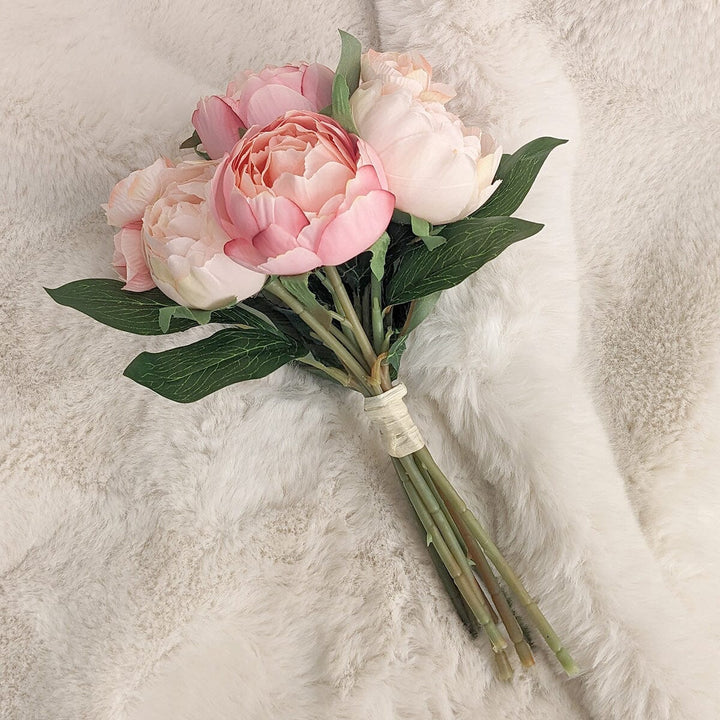 Faux Blush Pink Peony Bunch of Florals Accessories 