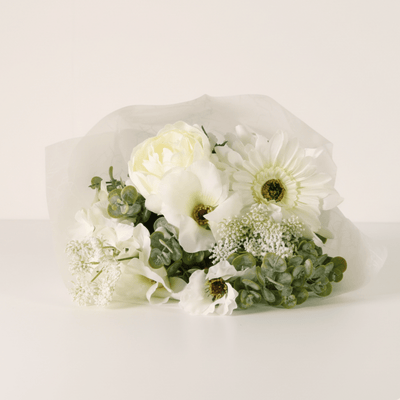 Faux Cream Florals & Eucalyptus Mixed Bouquet Accessories 