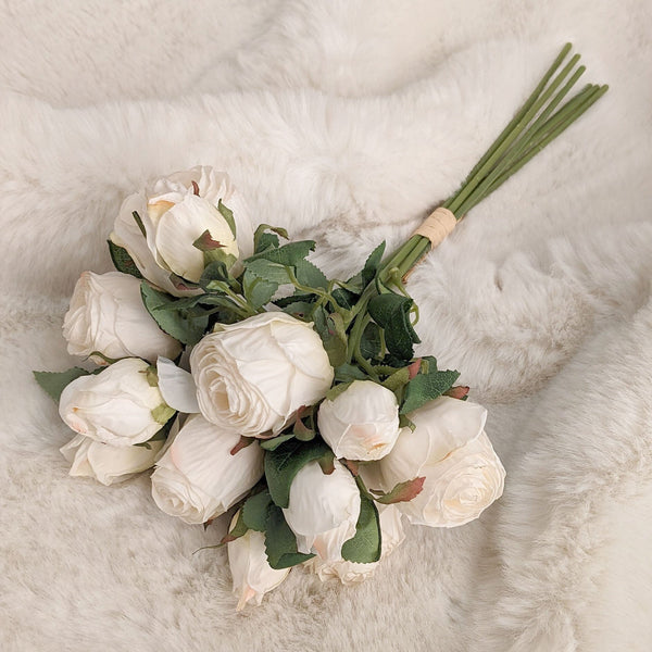 Faux Cream Rose Bunch of Florals Accessories 