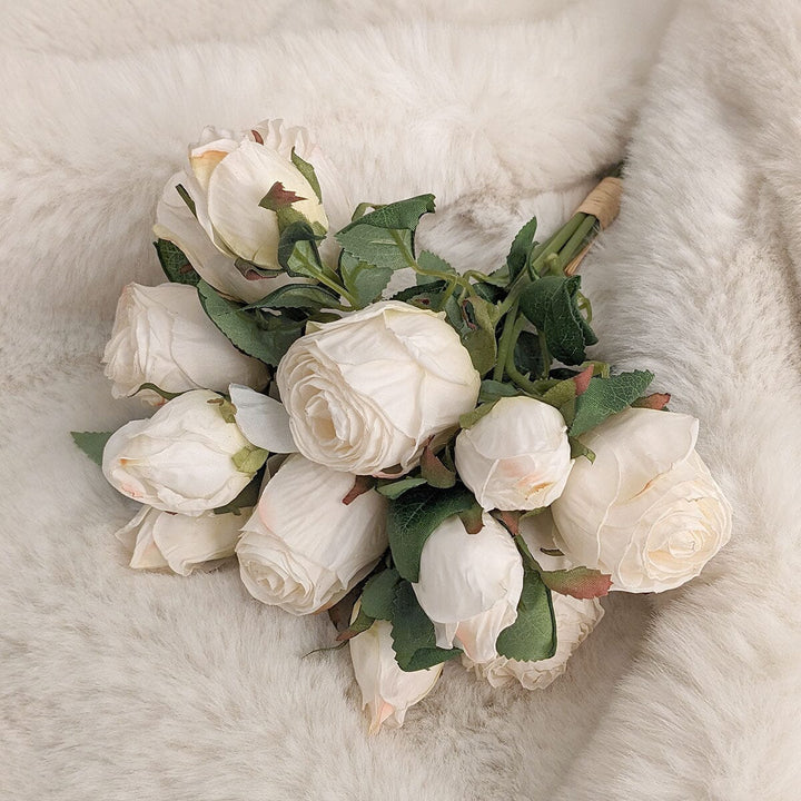 Faux Cream Rose Bunch of Florals Accessories 