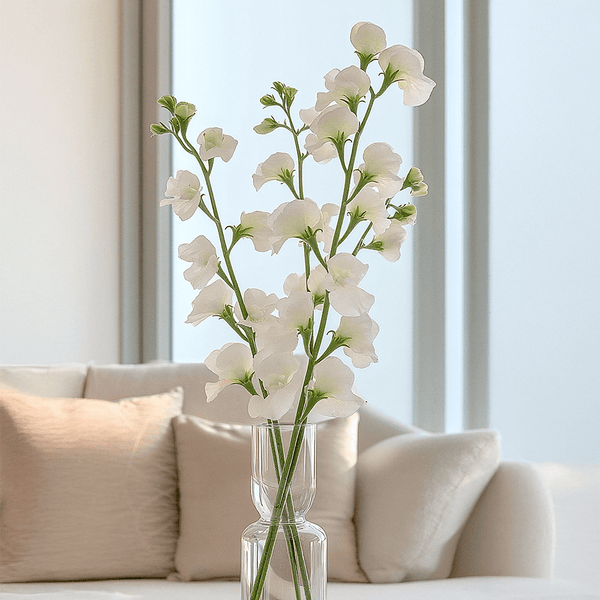 Faux Cream Sweet Pea Single Stem Flower Accessories 