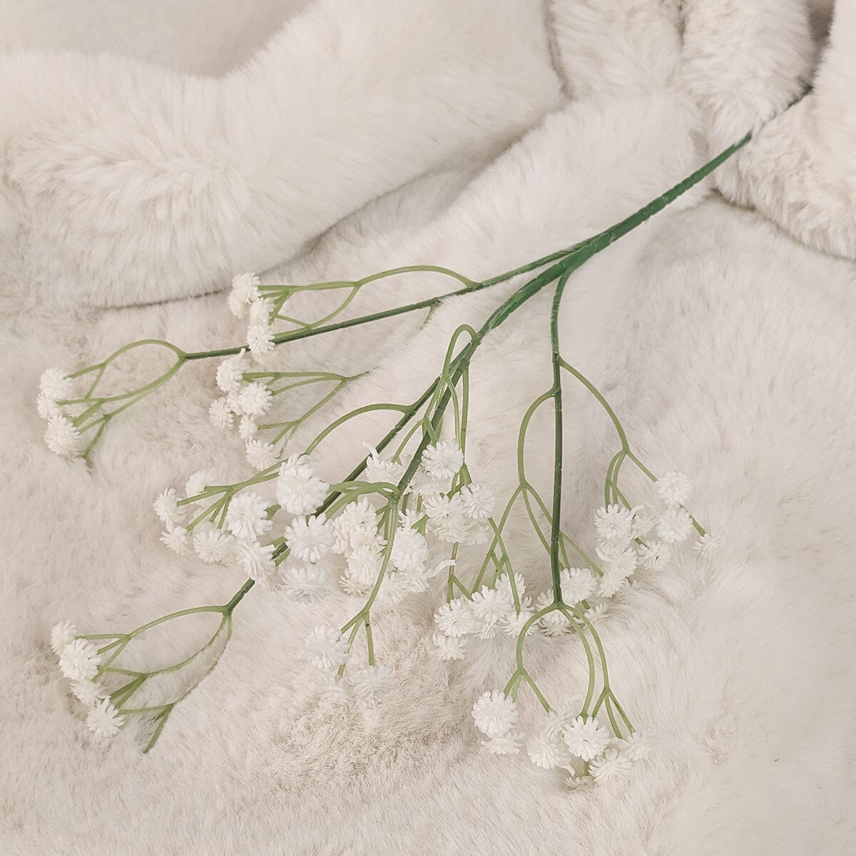 Faux Fluffy Gypsophilia Spray Single Stem Floral Accessories 
