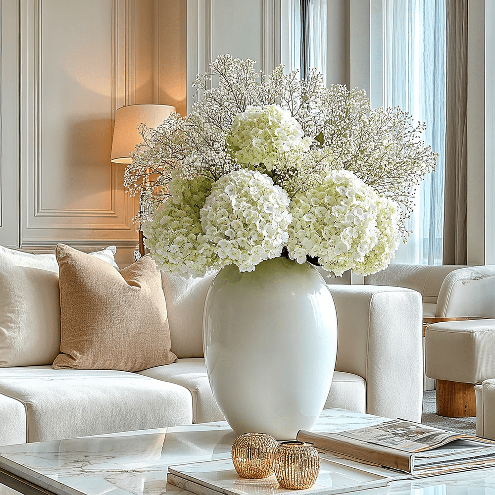 Faux Fluffy Gypsophilia Spray Single Stem Floral Accessories 