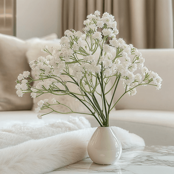 Faux Fluffy Gypsophilia Spray Single Stem Floral Accessories 