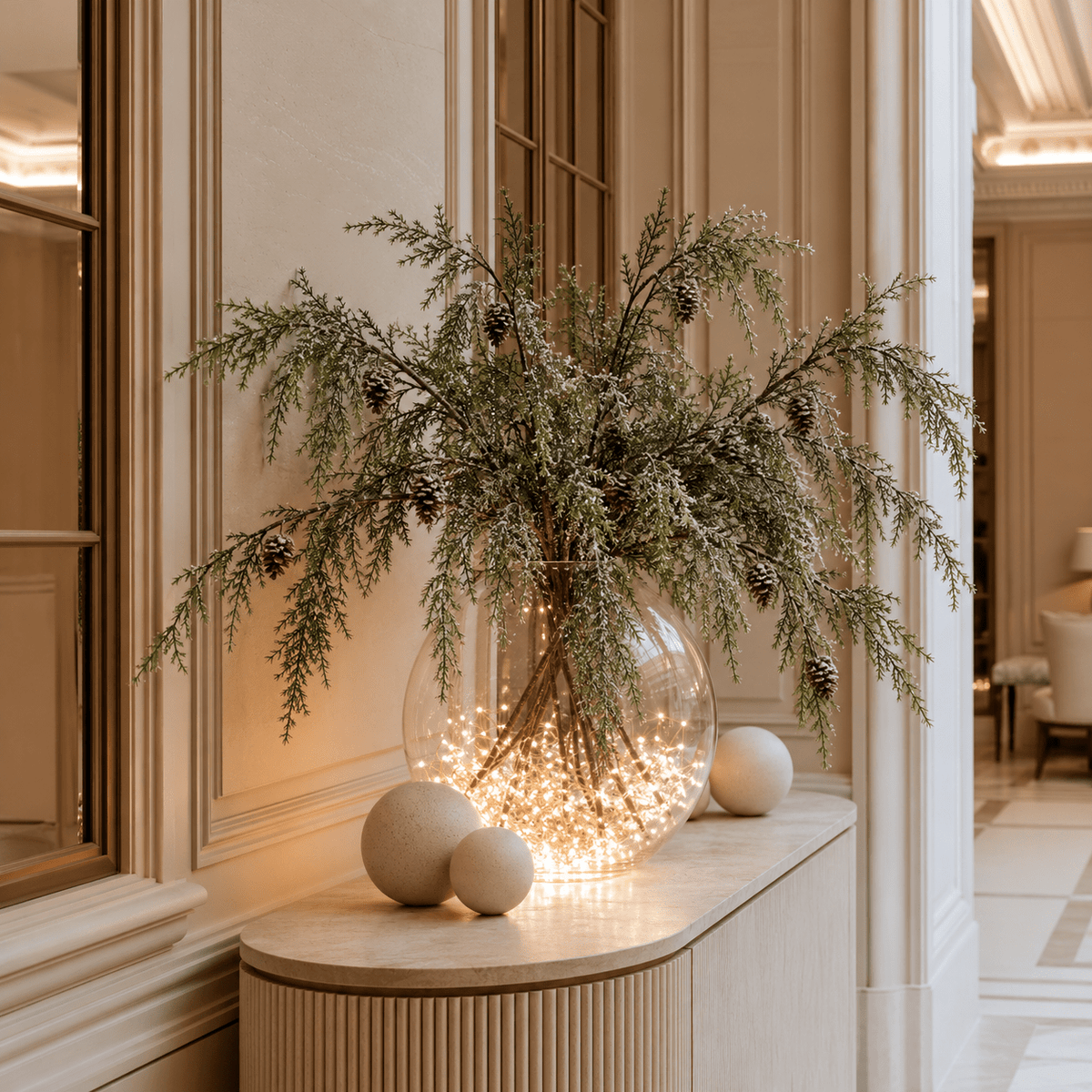 Faux Frosted Pine Branch Single Stem Accessories 