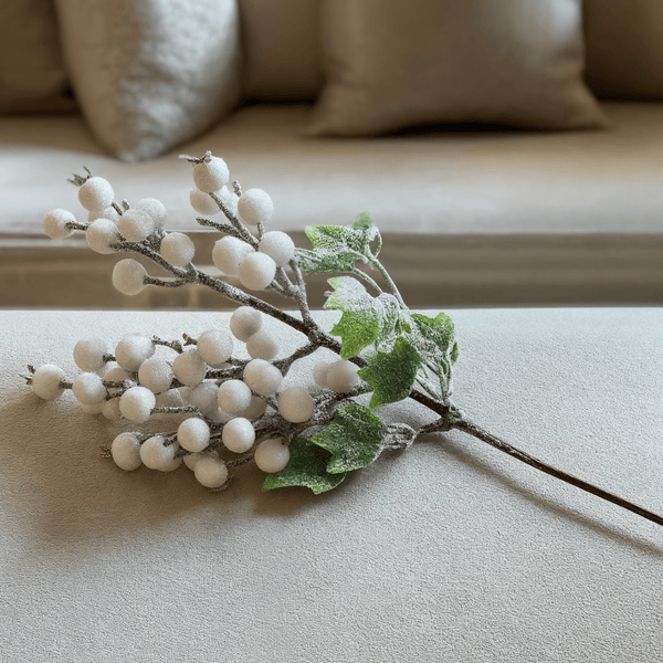 Faux Glittered Berry Spray Single Stem Floral Accessories 