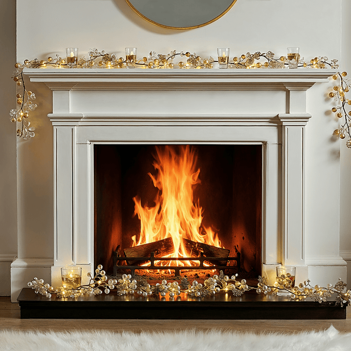 Faux Gold Berries Decorative Festive Garland Accessories 