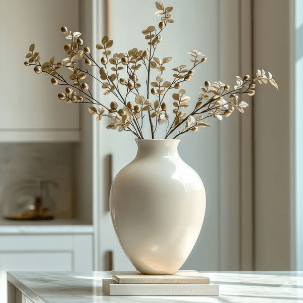 Faux Gold Metallic Rose Hip Spray Single Stem Floral Accessories 