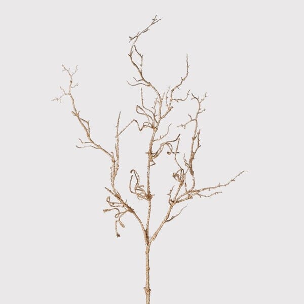 Faux Golden Textured Branch Single Stem Floral Accessories 