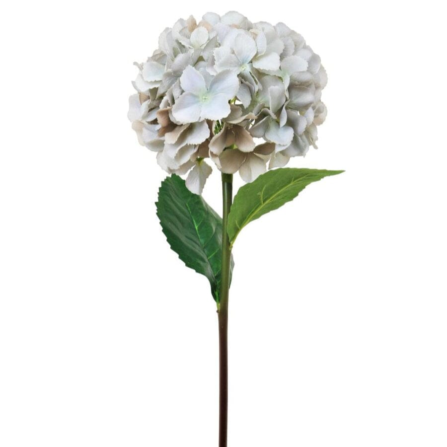 Faux Grey Giant Pom Pom Hydrangea Single Stem Flower Accessories 