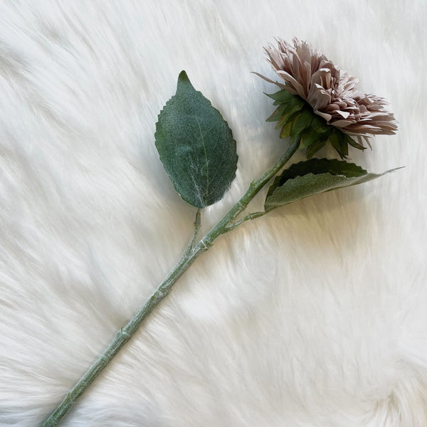 Faux Mink Flocked Gerbera Single Stem Flower Accessories 