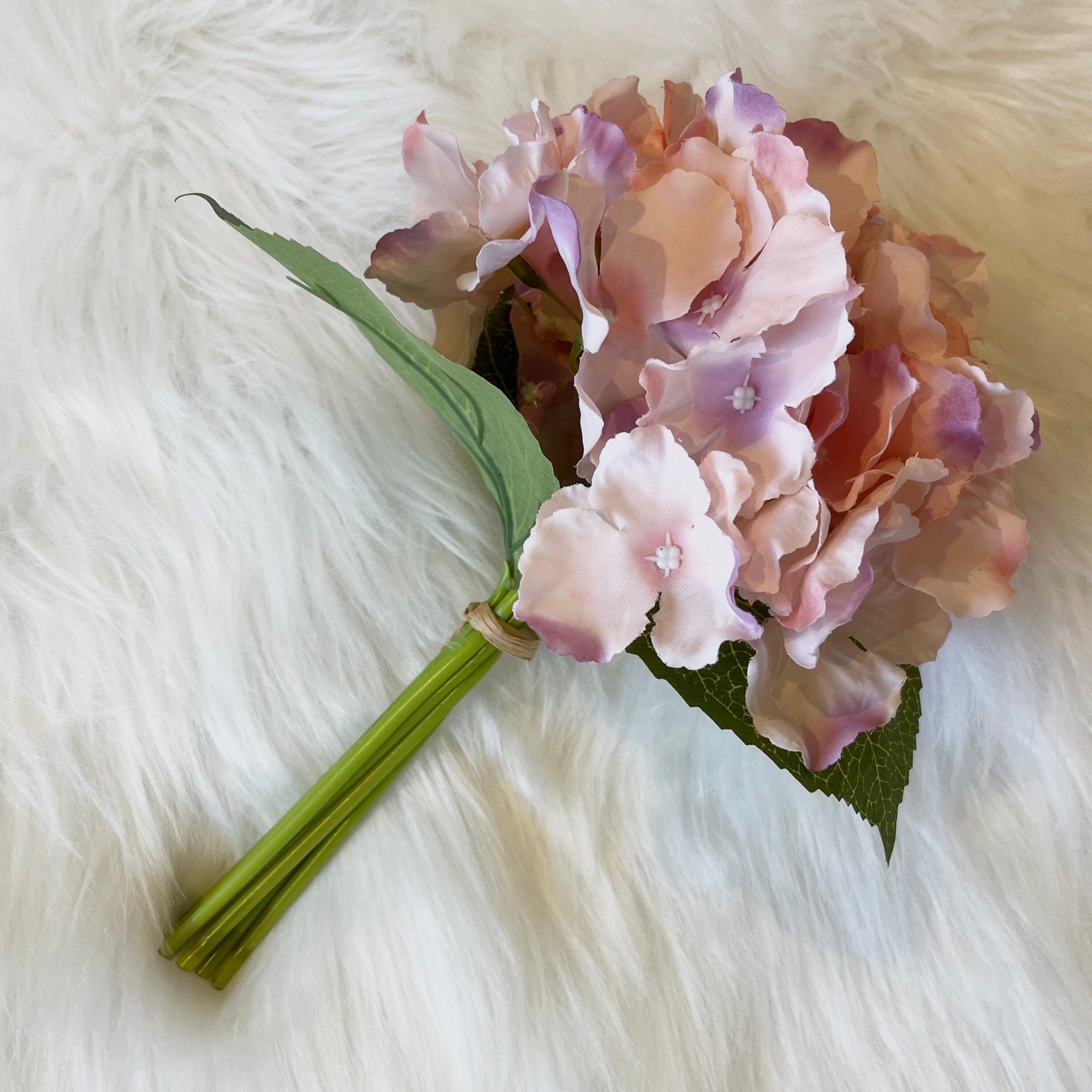 Faux Pink Hydrangea Bouquet of Flowers Accessories 