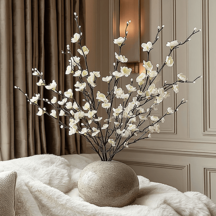 Faux White Blossom Single Stem Floral Accessories 