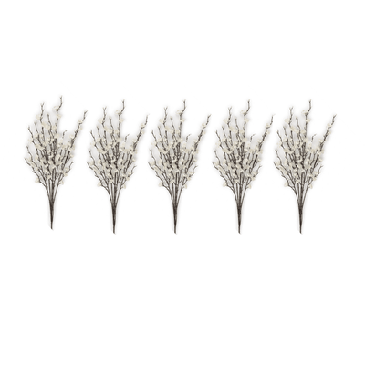Faux White Blossom Single Stem Floral - set of 5 Accessories 