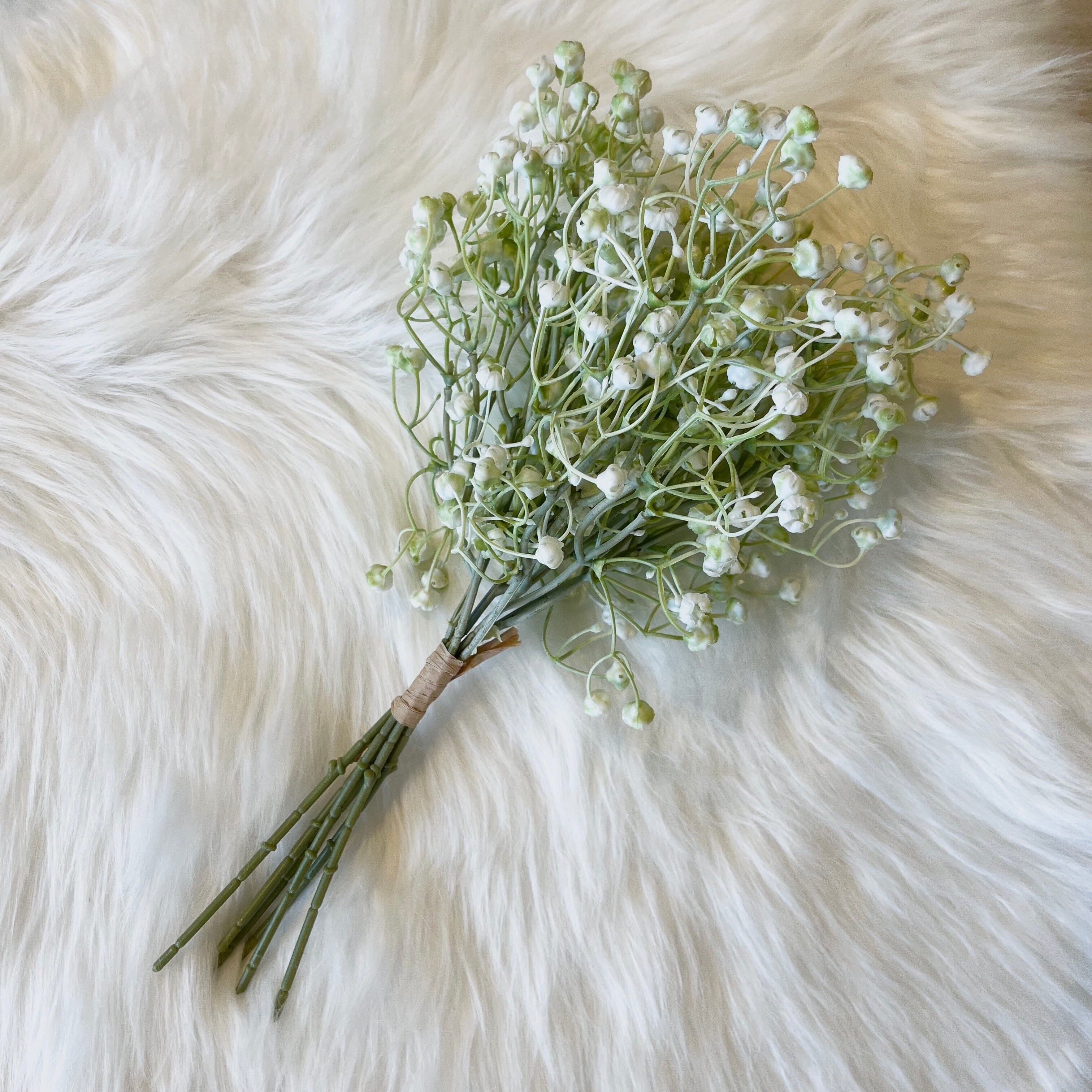 Faux White Gypsophilia Bunch of Flowers Accessories 