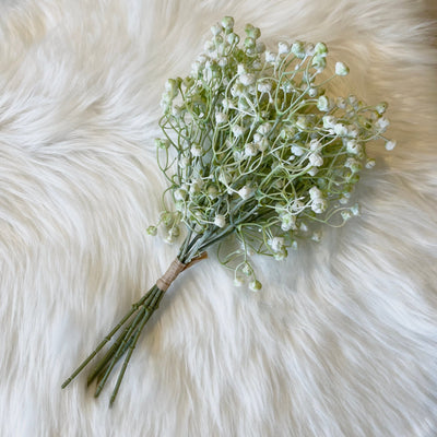 Faux White Gypsophilia Bunch of Flowers Accessories 