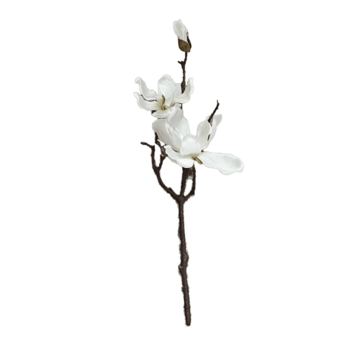 Faux White Magnolia Single Stem Floral Accessories 