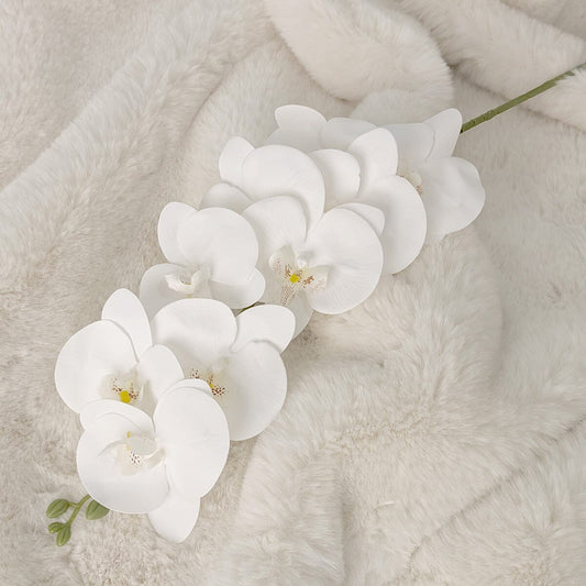 Faux White Orchid Single Stem Floral Accessories 