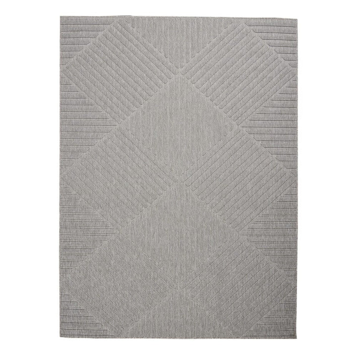 Fensham Grey Geometric Indoor / Outdoor Rug Textiles 