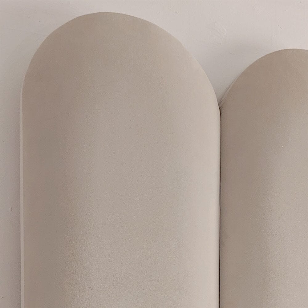 Florence Cream Curved Fluted Headboard with Adjustable Wings Rowen Homes