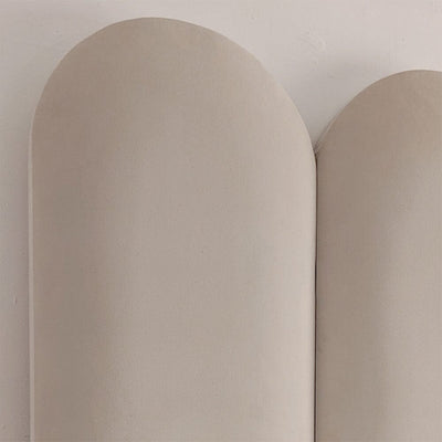 Florence Cream Curved Fluted Headboard with Adjustable Wings Beds and Headboards 