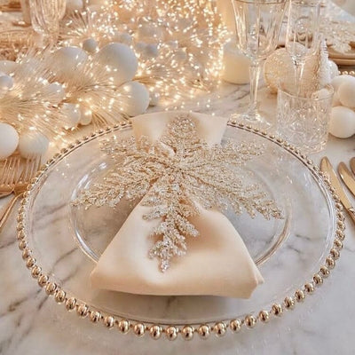 Florence Gold Bobbled Edge Acrylic Charger Plate Accessories 