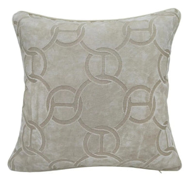 Florian Ivory Chainlink Print Cushion - 56x56cm Textiles 