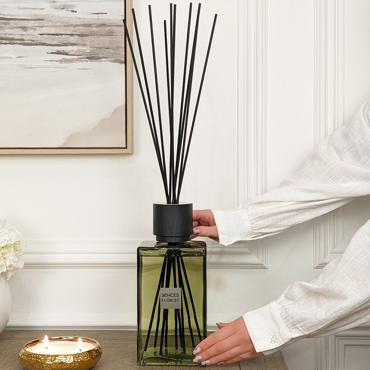 Florist XL Green Glass Reed Diffuser - 2200ml Accessories 