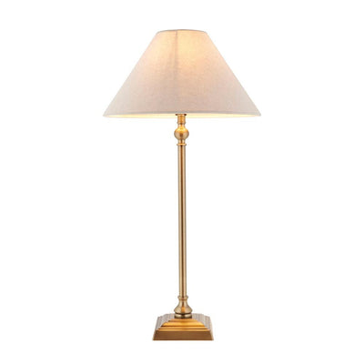 Francesca Gold Table Lamp with Linen Shade Lighting 