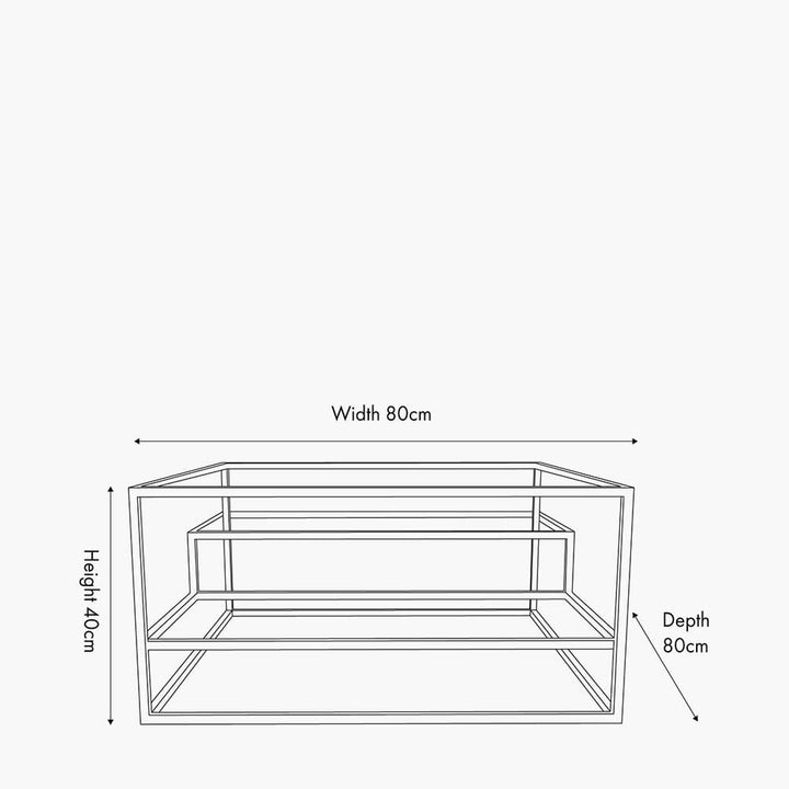 Francesca Silver & Glass Tiered Coffee Table Furniture 