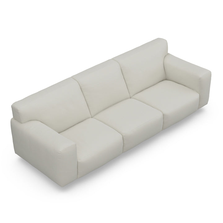 Freja Off White Textured 4 Seater Sofa Sofa 