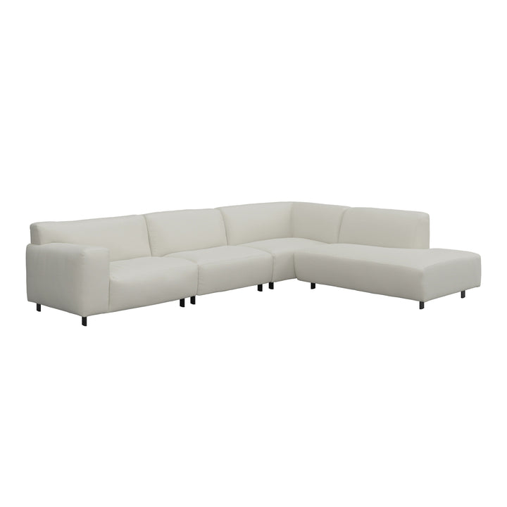 Freja Off White Textured Large Right Hand Facing Corner Sofa Sofa 