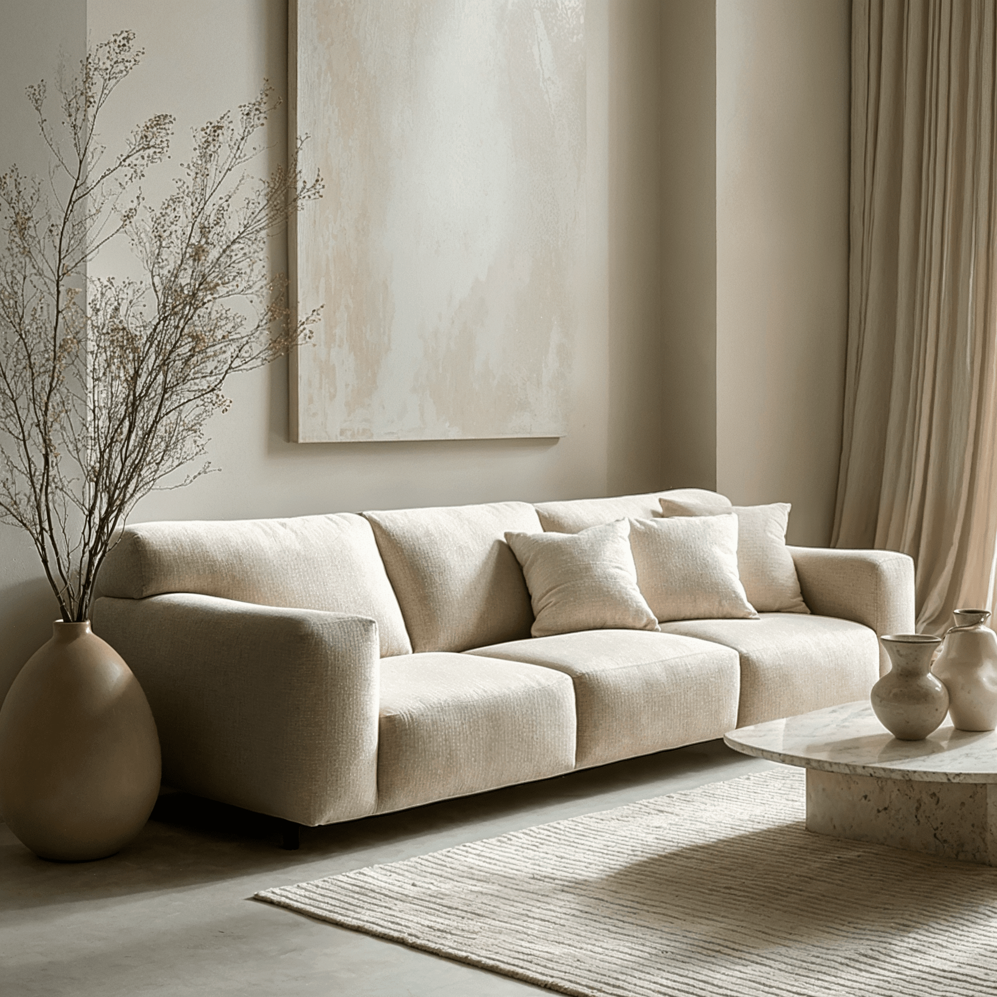 Freja Sand 4 Seater Sofa Sofa 