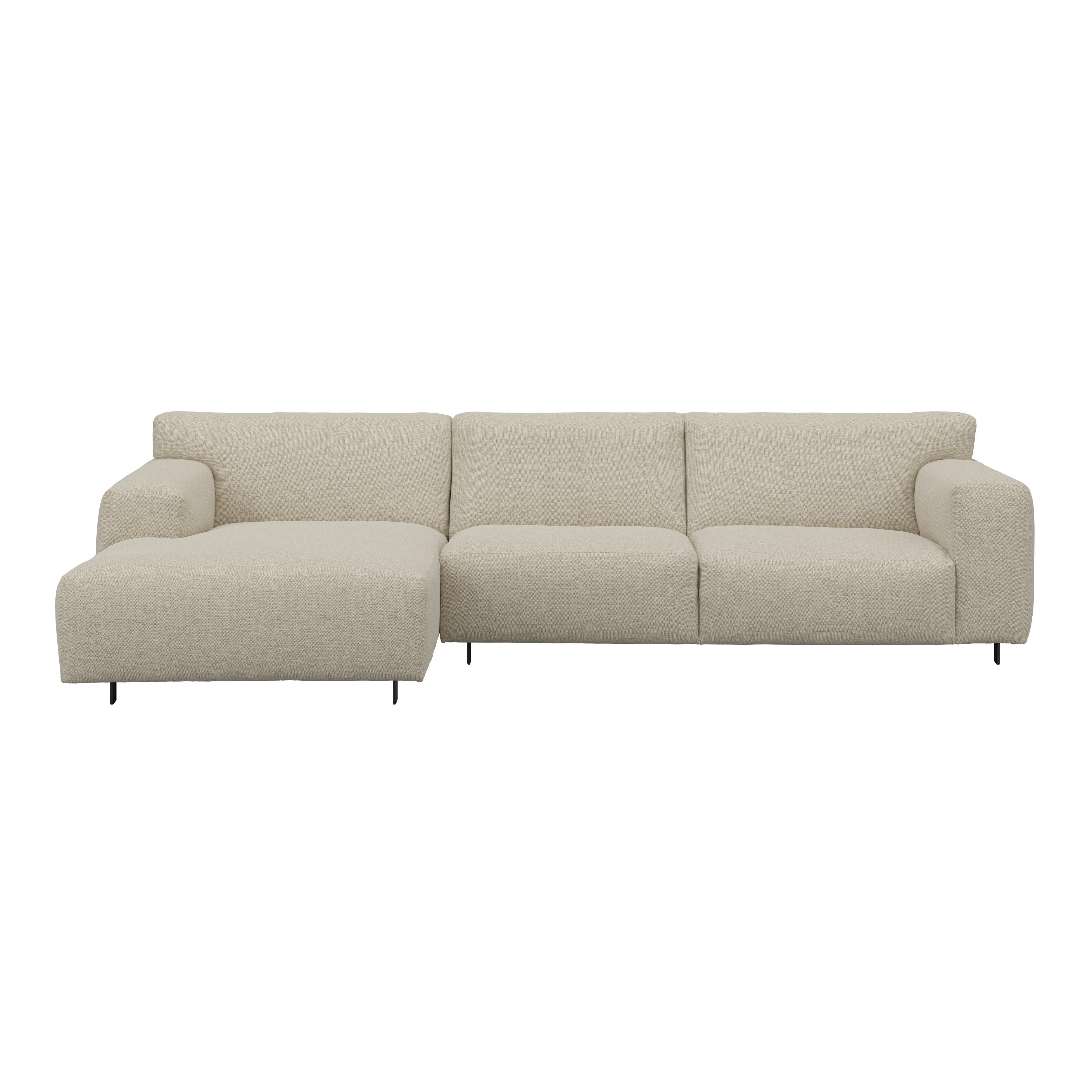 Freja Sand Textured Left Hand Facing Chaise End Sofa dimensions