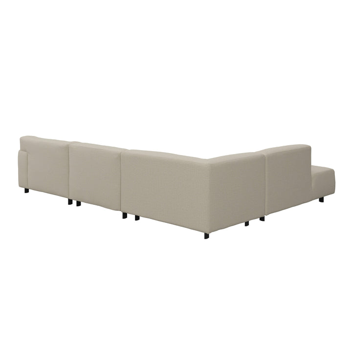 Freja Sand Textured Large Left Hand Facing Corner Sofa Sofa 