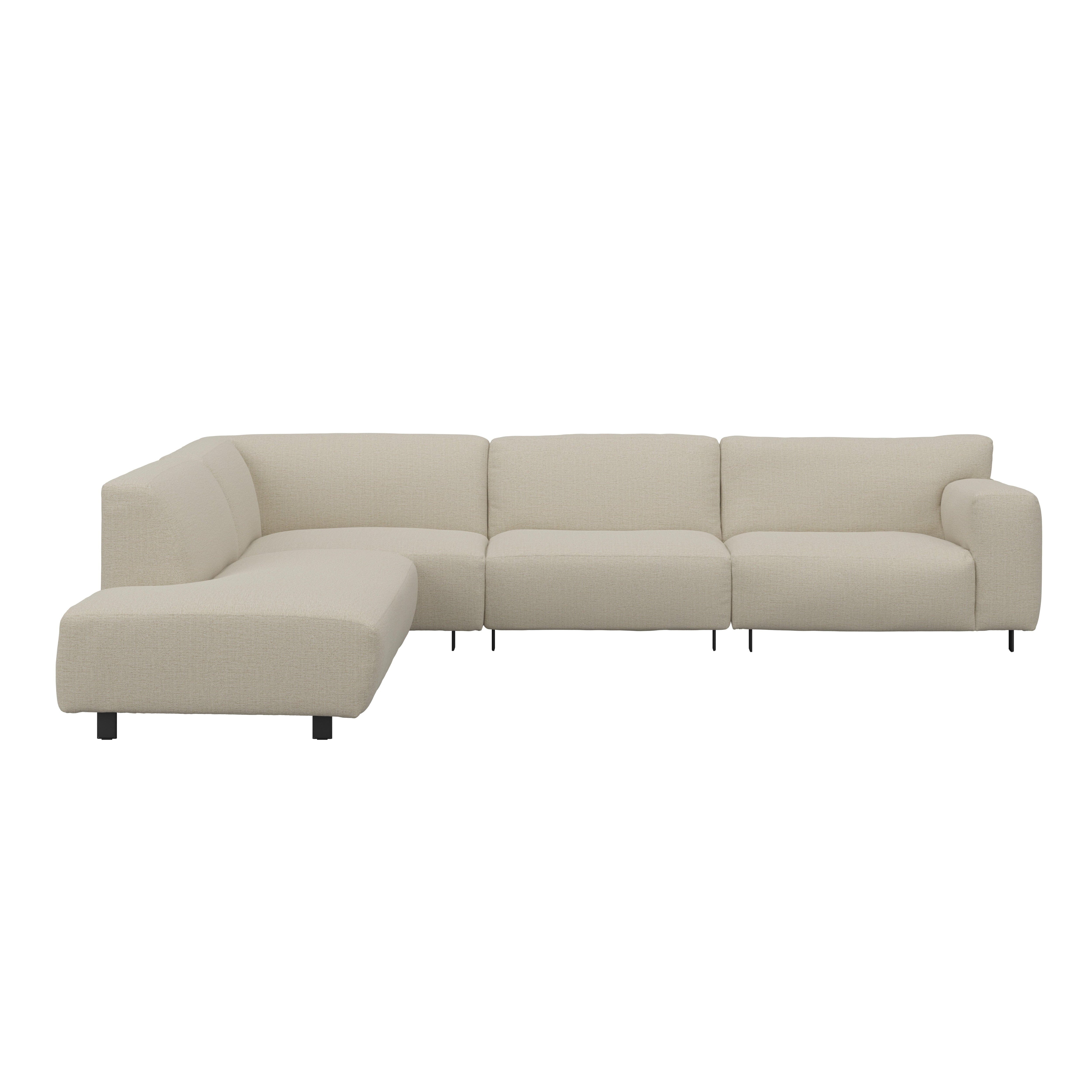Freja Sand Textured Large Left Hand Facing Corner Sofa dimensions