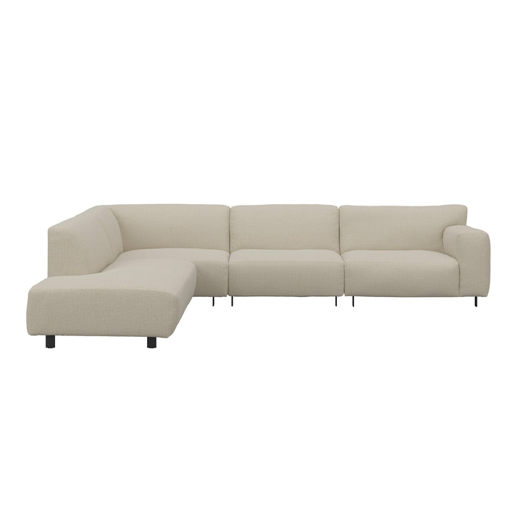 Freja Sand Textured Large Left Hand Facing Corner Sofa Sofa 