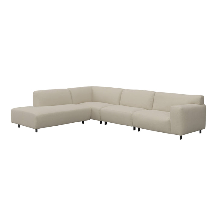 Freja Sand Textured Large Left Hand Facing Corner Sofa Sofa 