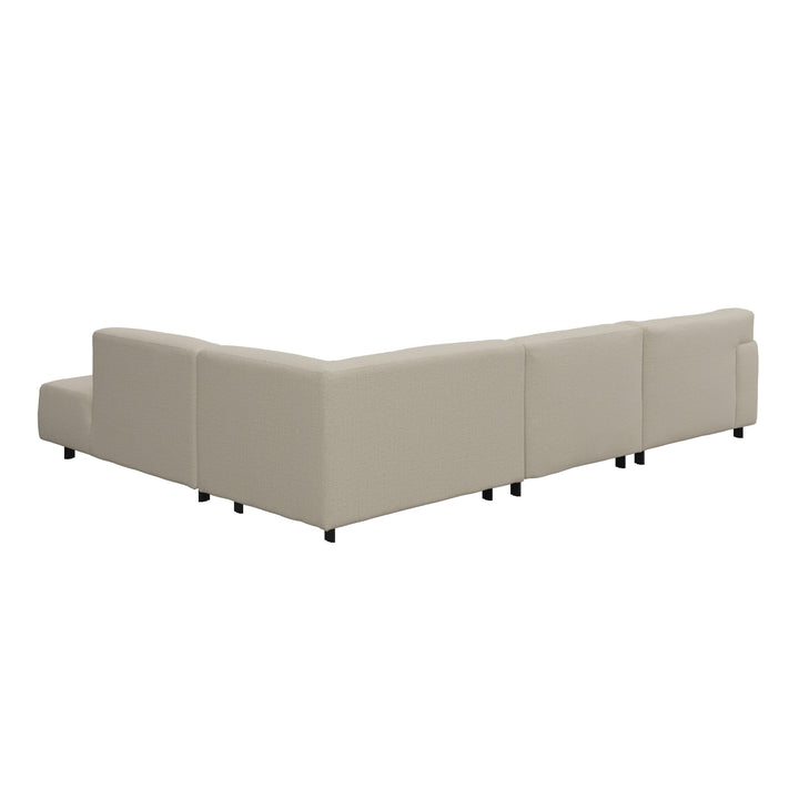 Freja Sand Textured Large Right Hand Facing Corner Sofa Sofa 