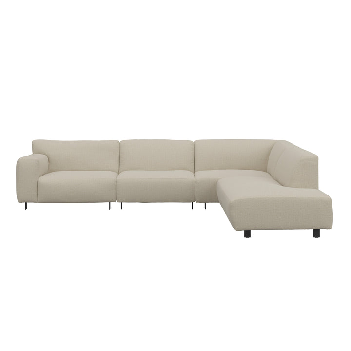 Freja Sand Textured Large Right Hand Facing Corner Sofa Sofa 