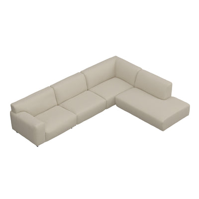 Freja Sand Textured Large Right Hand Facing Corner Sofa Sofa 