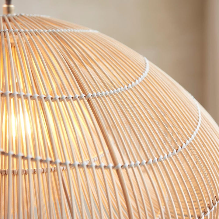 Freya Natural Woven Rattan Pendant Ceiling Light Lighting 