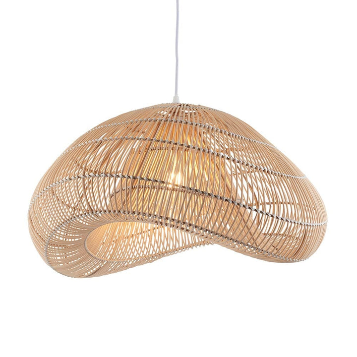 Freya Natural Woven Rattan Pendant Ceiling Light Lighting 