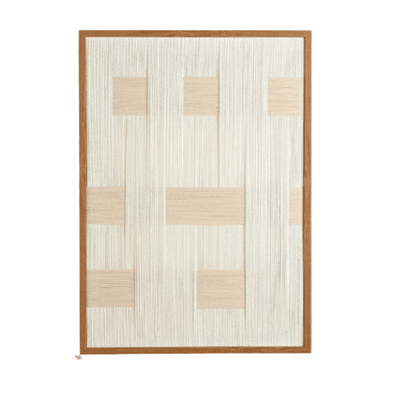 Fusion Beige & Cream Thread Framed Wall Art Accessories 
