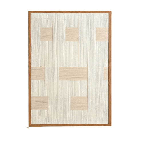 Fusion Beige & Cream Thread Framed Wall Art Accessories 