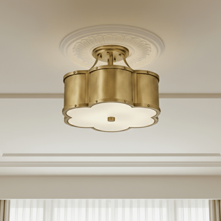 Gabriela Brass Clover Statement Ceiling Light Lighting 