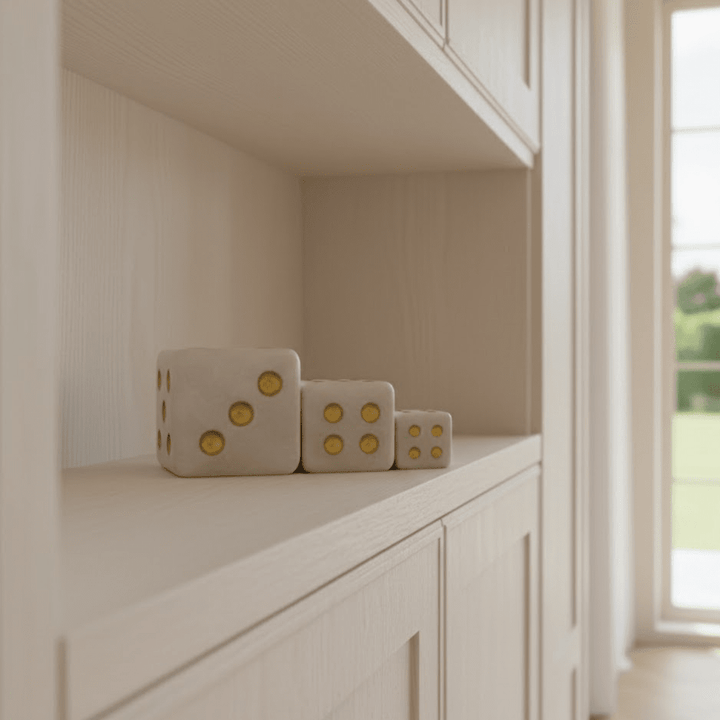 Gabrielle Stone & Gold Decorative Dice Ornament- Set of 3 